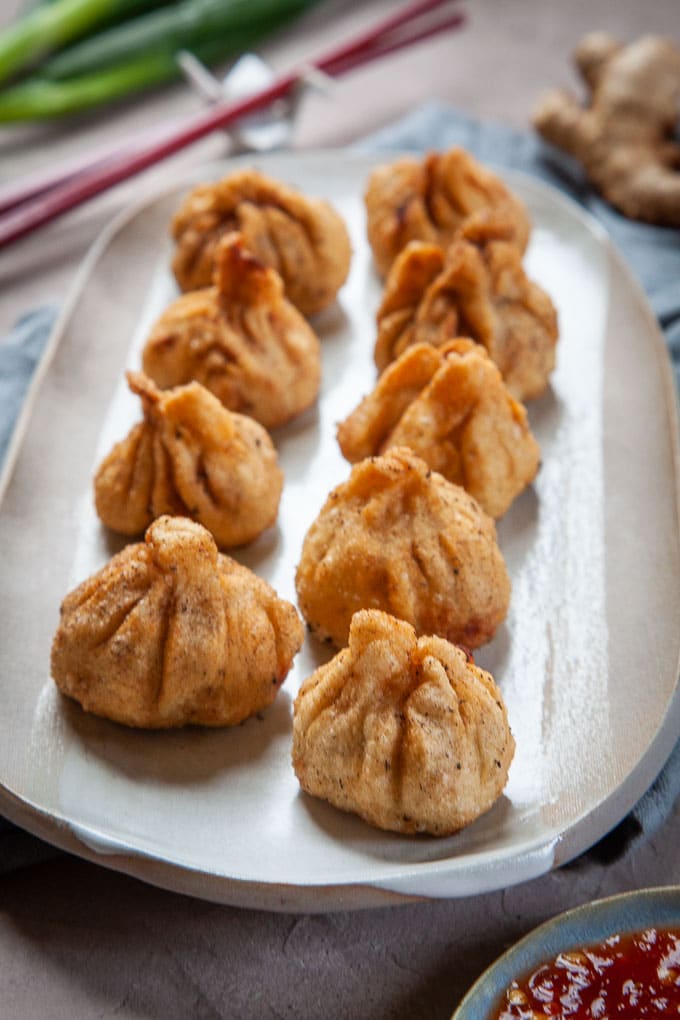 Char Siu Chicken Dumplings | Fried Chinese Chicken Dumplings