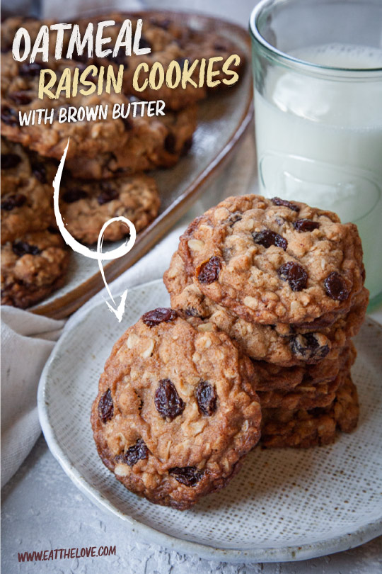 Oatmeal Raisin Cookies with Brown Butter