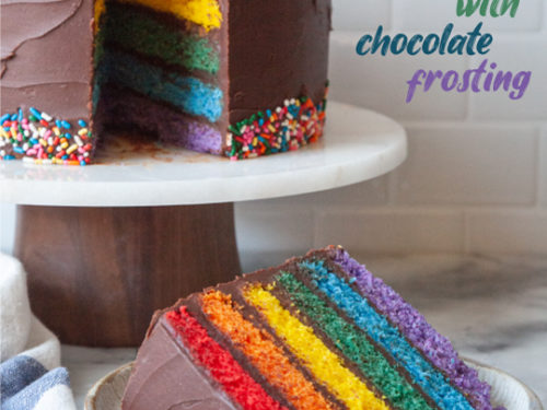 The Perfect Rainbow Cake with Swiss Meringue Buttercream (7 Colors) - Veena  Azmanov