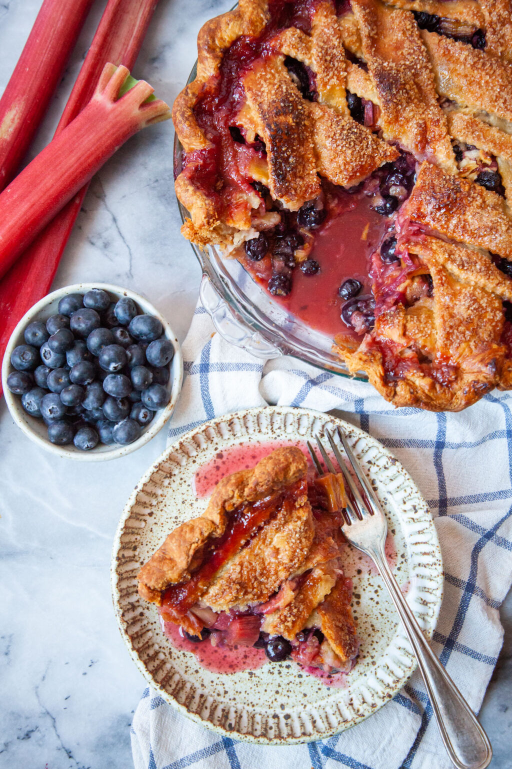 Blueberry Rhubarb Pie | Bluebarb Pie | Eat the Love